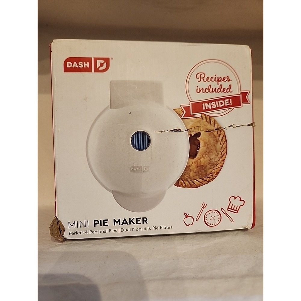 Mini Pie Maker By Dash 4" Personal Pie Maker White New In Opened Box